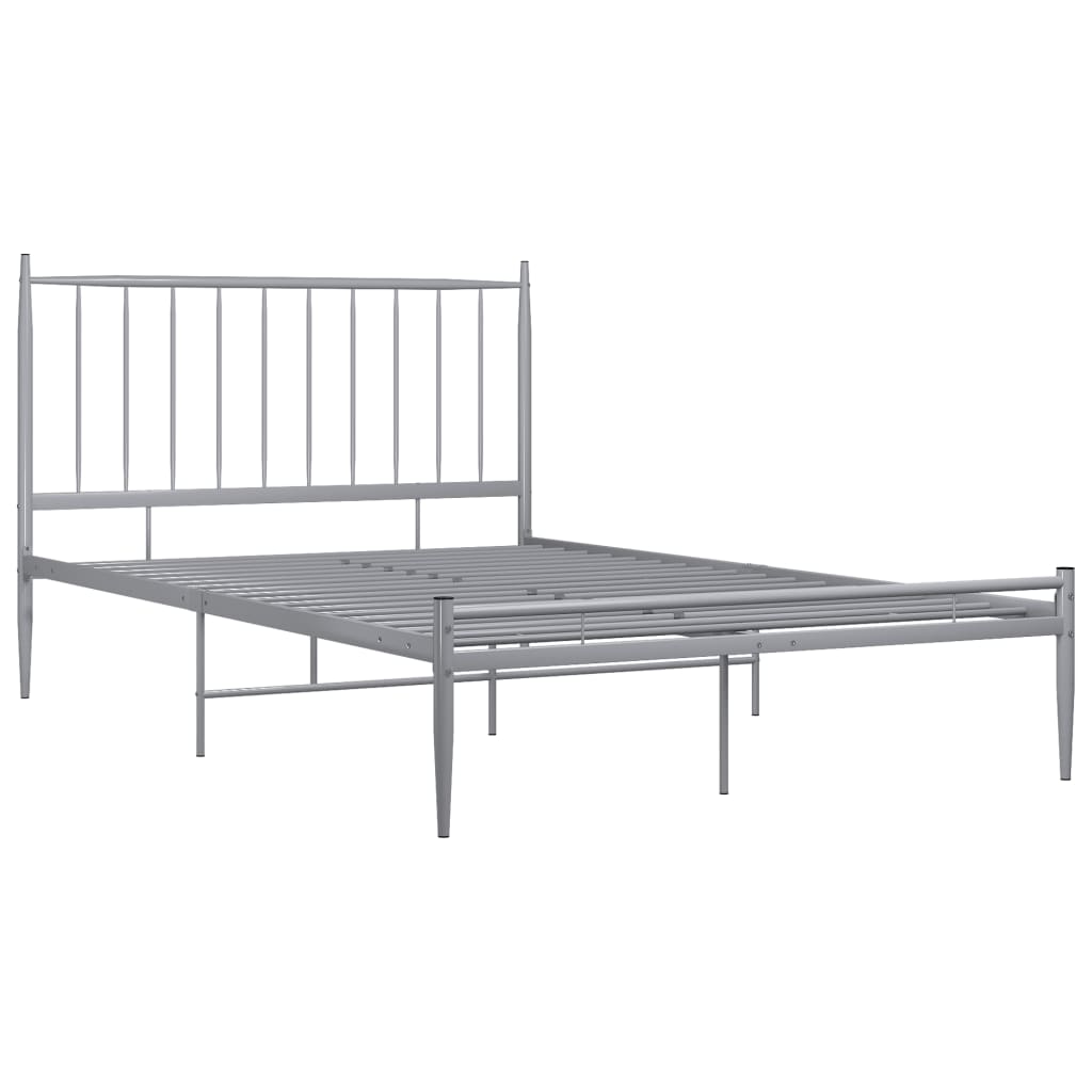 vidaXL Estructura de cama sin colchón metal gris 120x200 cm