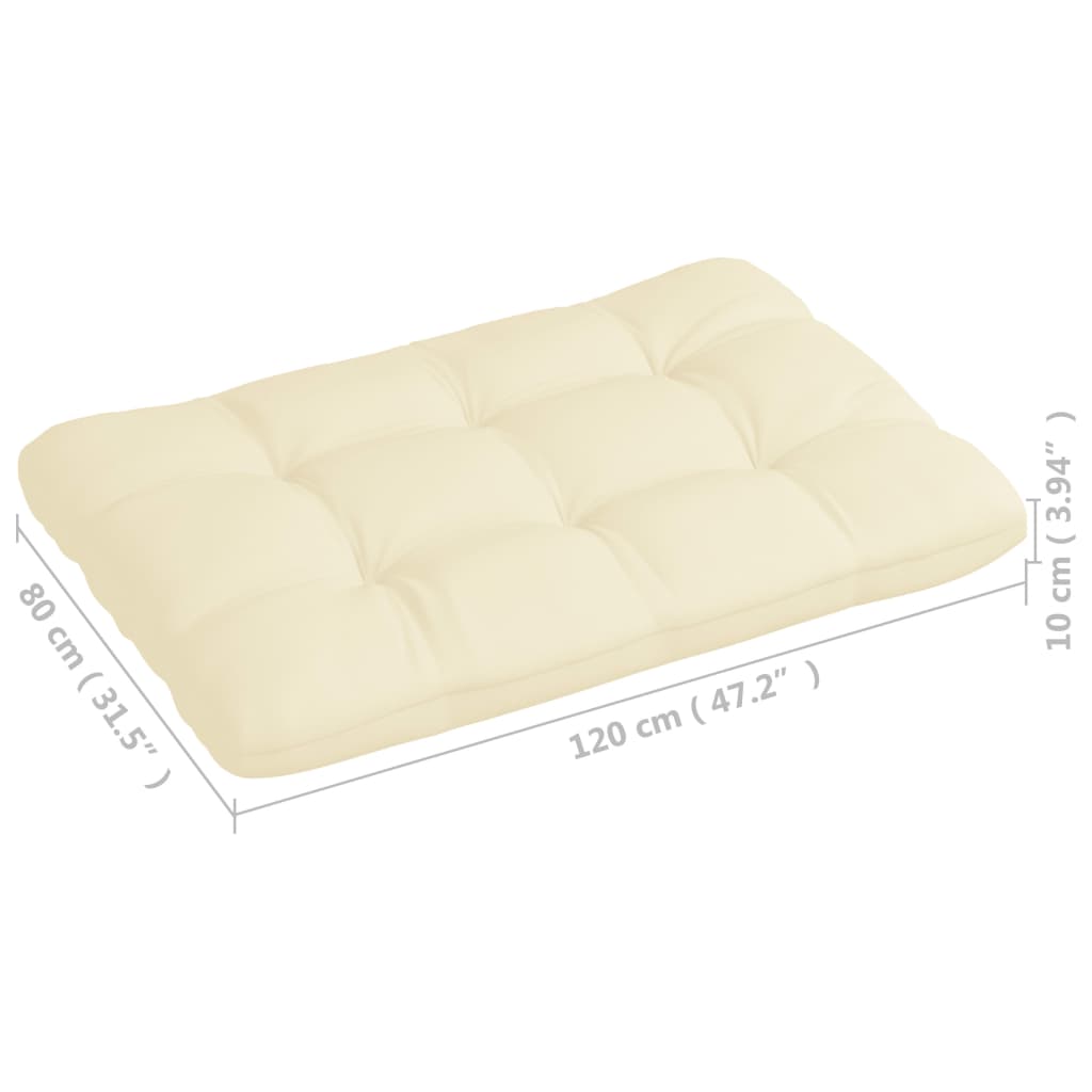 vidaXL Cojines para sofá de palets 7 piezas color crema