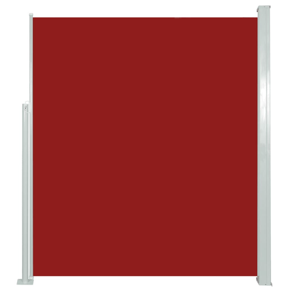 vidaXL Toldo lateral retráctil para patio rojo 160x500 cm
