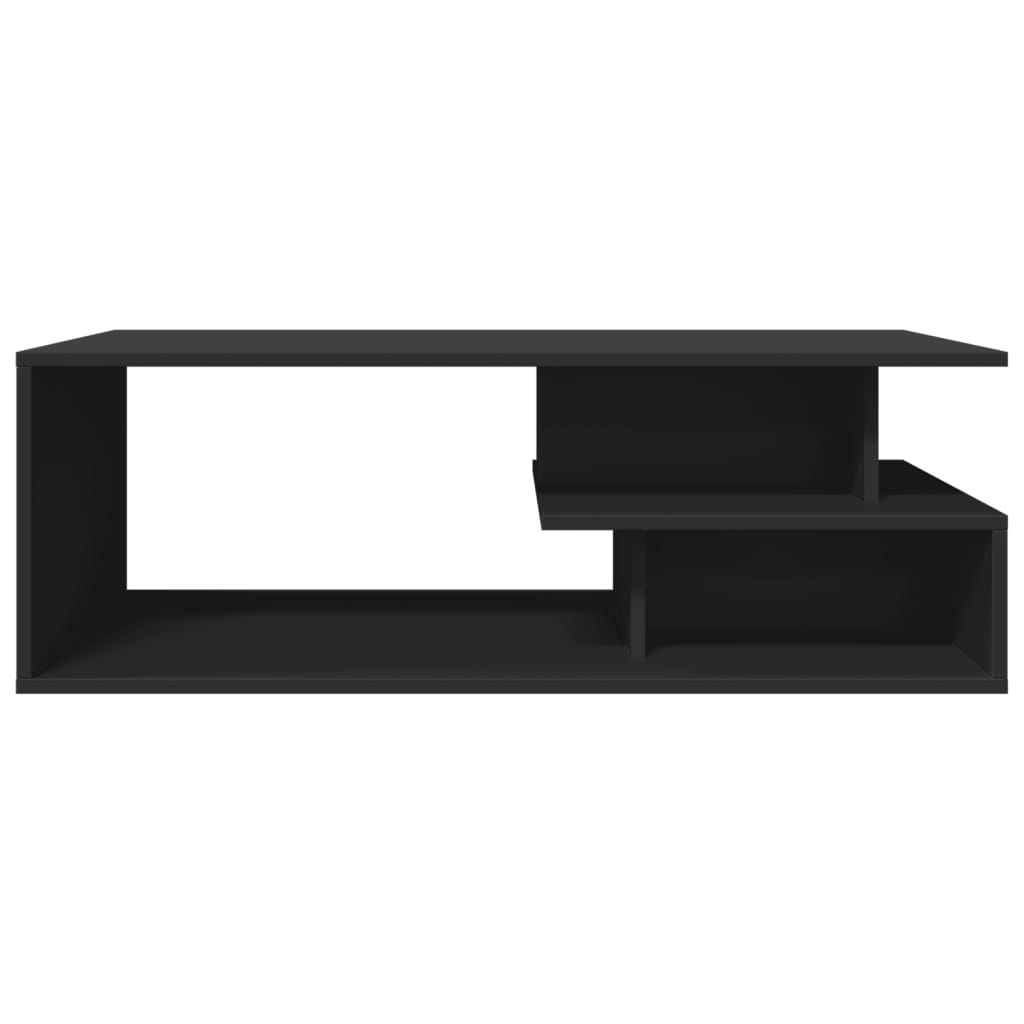 vidaXL Mesa de centro madera de ingeniería negro 102x55x35 cm