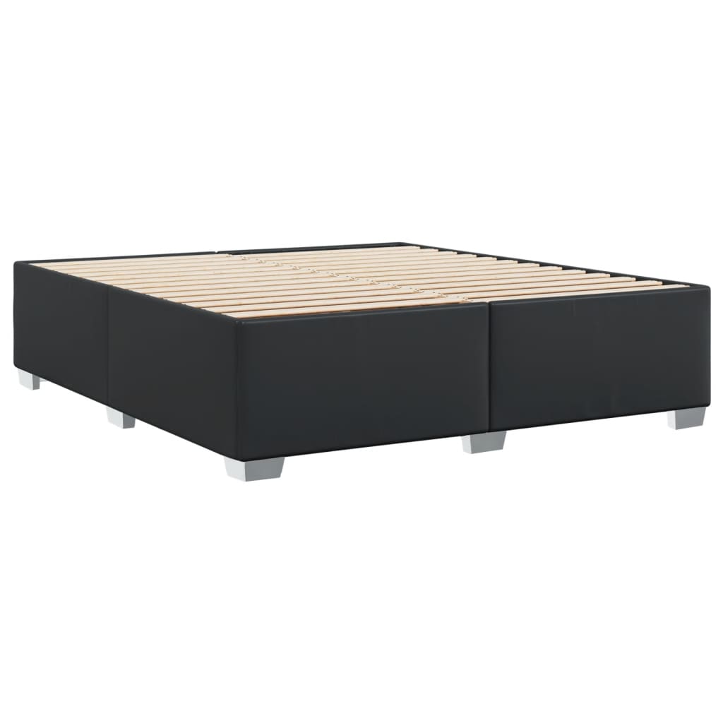 vidaXL Estructura de cama sin colchón cuero sintético negro 180x200 cm