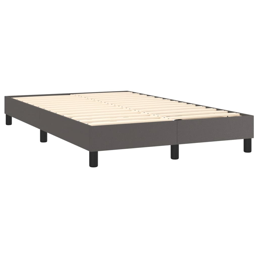 vidaXL Estructura de cama de cuero sintético gris 120x200 cm