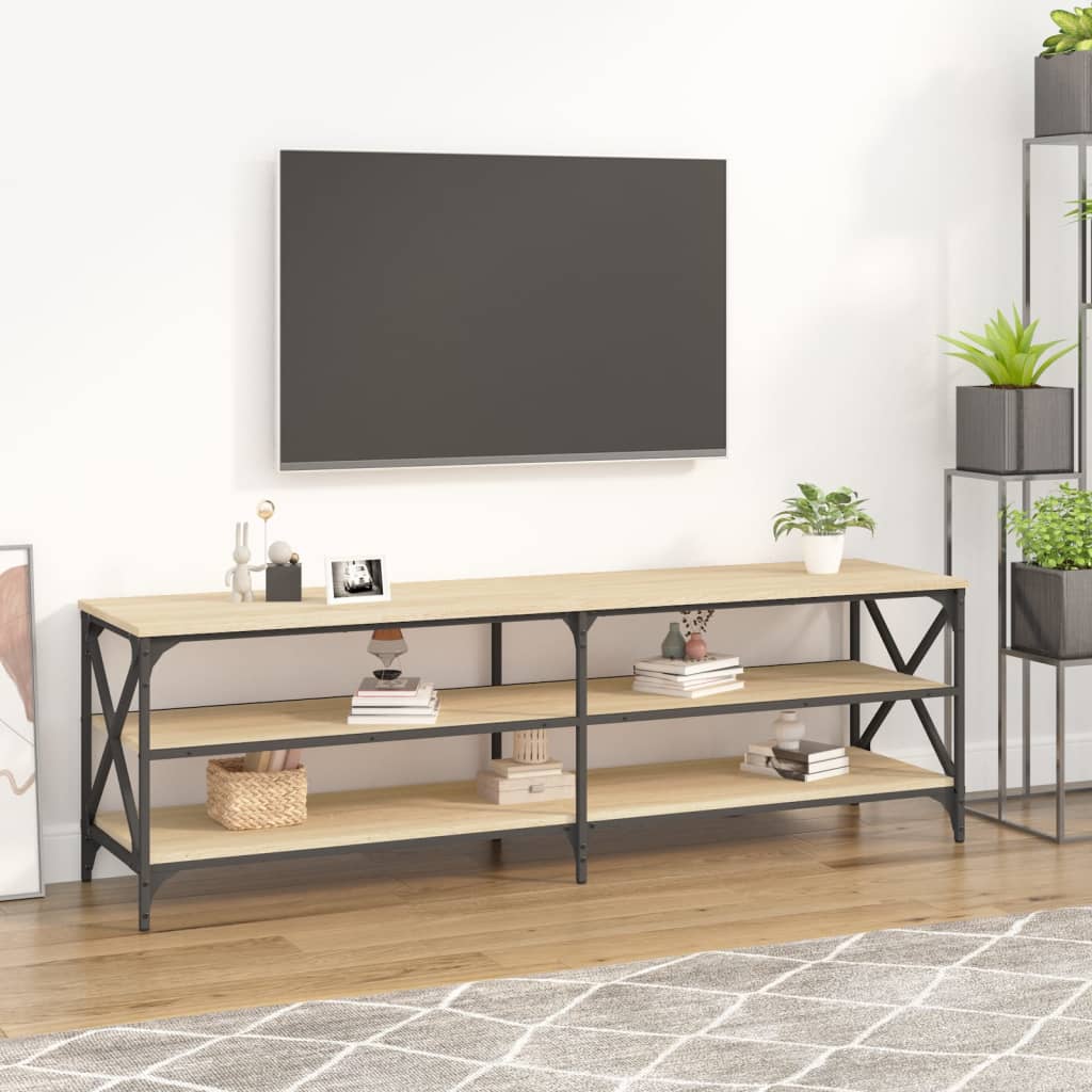 vidaXL Mueble de TV madera contrachapada roble Sonoma 160x40x50 cm