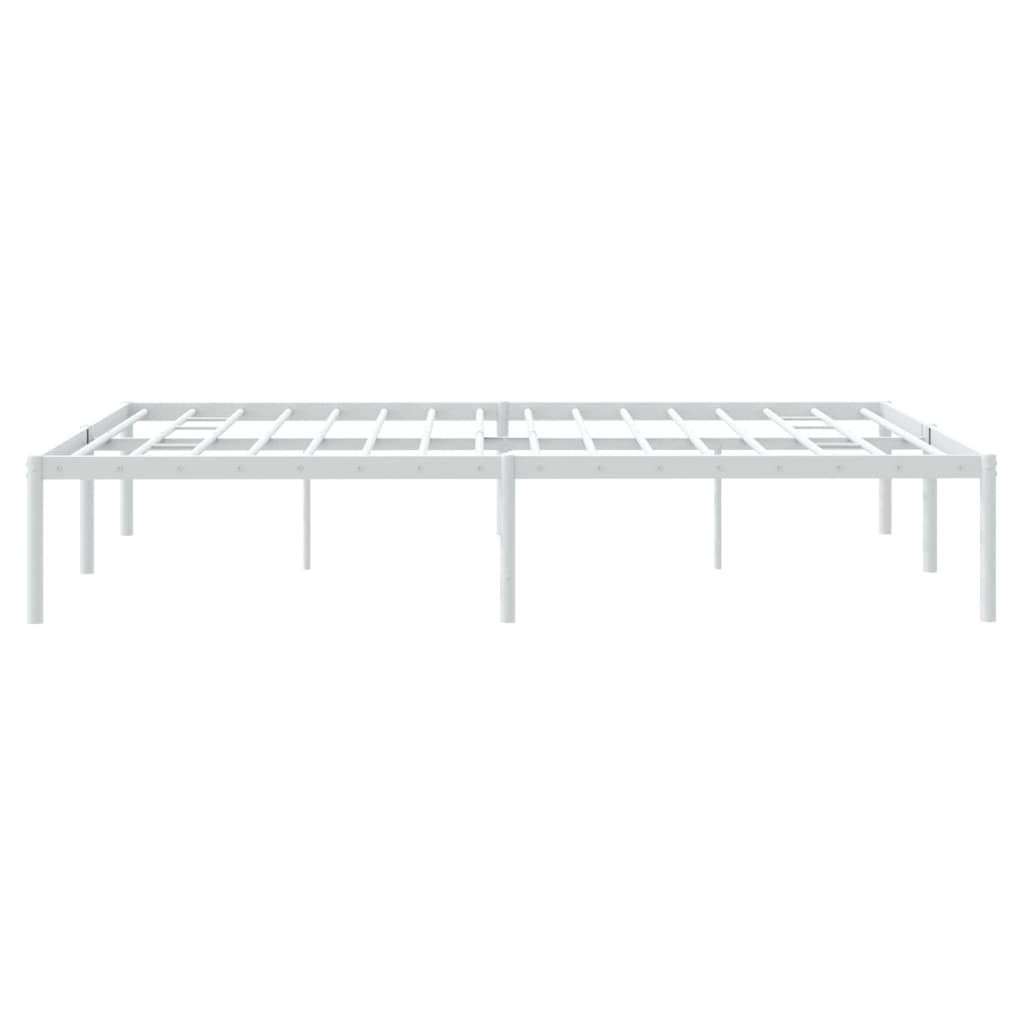 vidaXL Estructura de cama sin colchón metal blanco 150x200 cm