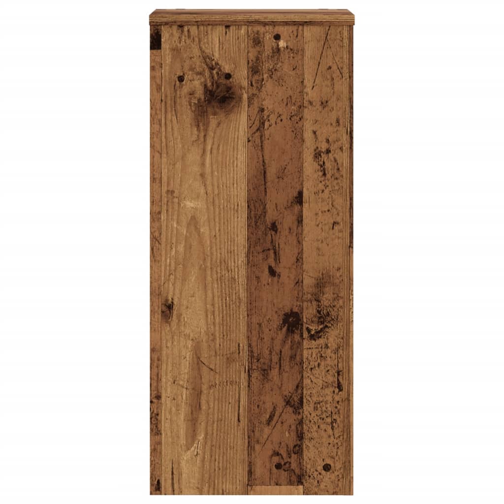 vidaXL Soportes de plantas 2 uds madera roble envejecido 30x30x70 cm