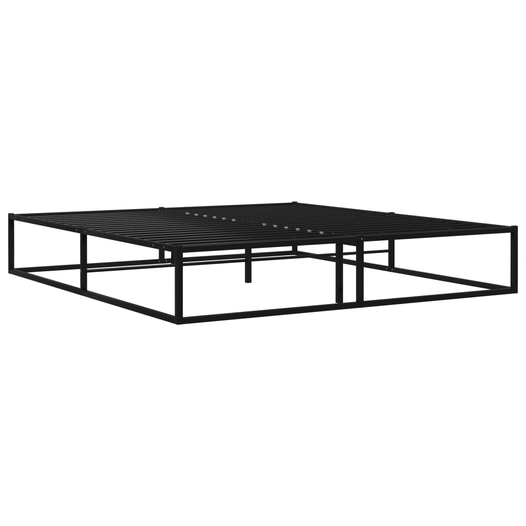 vidaXL Estructura de cama sin colchón metal negro 140x200 cm