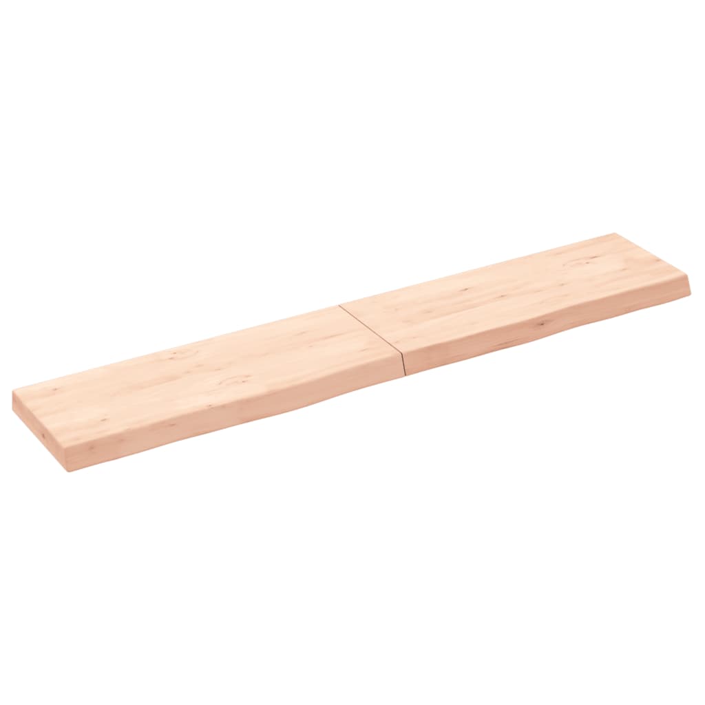 vidaXL Encimera de baño madera maciza sin tratar 160x30x(2-6) cm