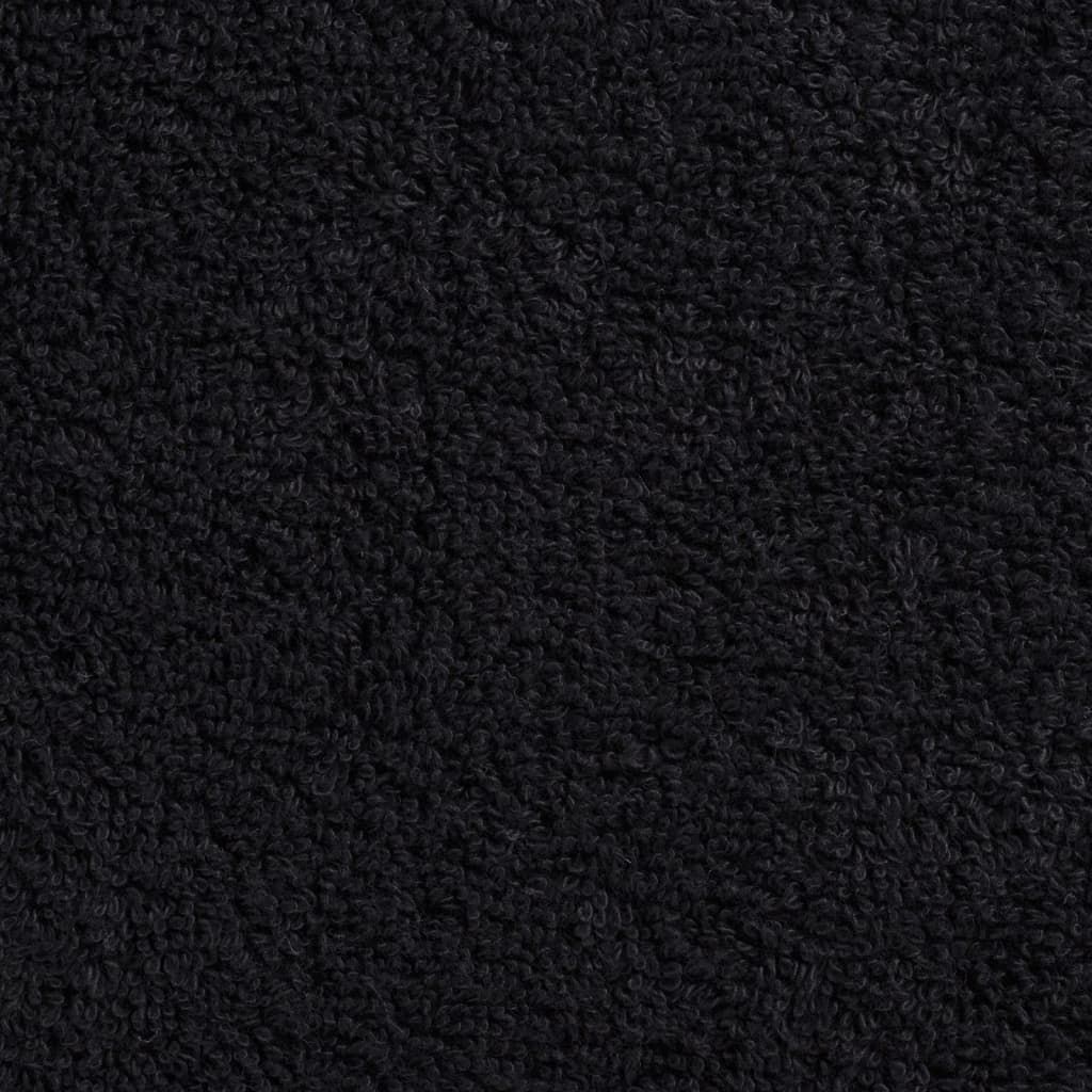 vidaXL Toallas SOLUND 2 unidades negro 30x30 cm 600 gsm