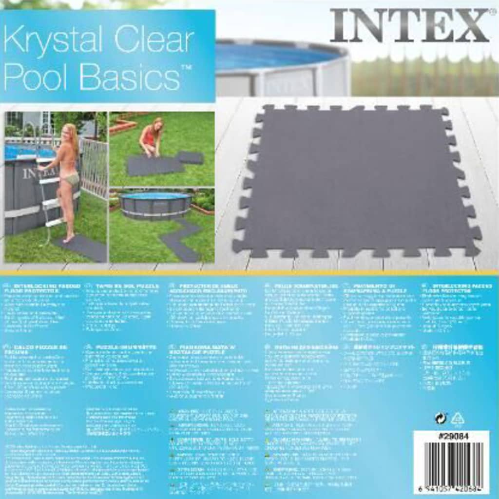 Intex Protectores suelo acolchados encajables 8 uds 50x50x0,5cm 1,9 m²