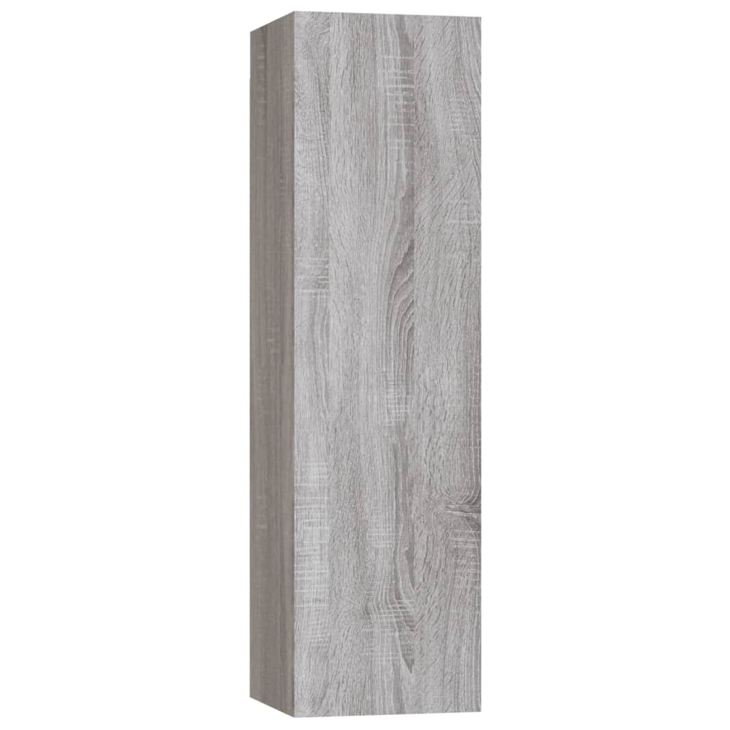 vidaXL Set de muebles para TV 4 pzas madera contrachapada gris Sonoma