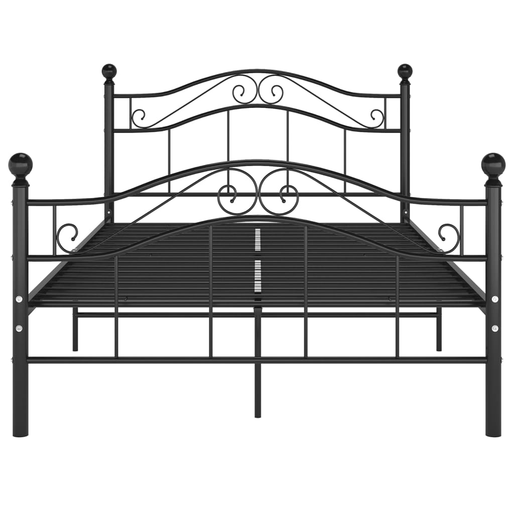 vidaXL Estructura de cama sin colchón metal negro 120x200 cm