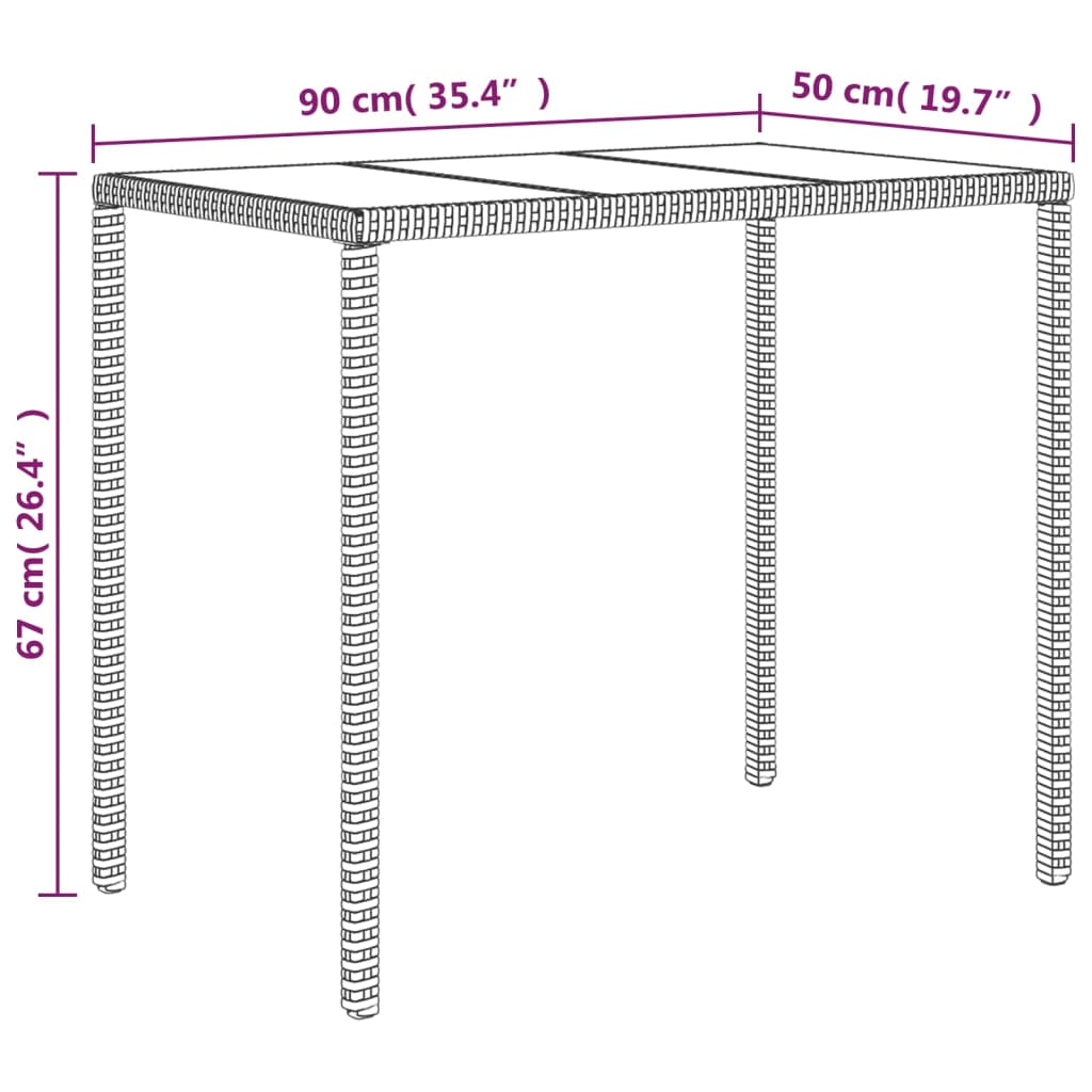 vidaXL Set muebles de jardín 4 piezas y cojines ratán sintético marrón