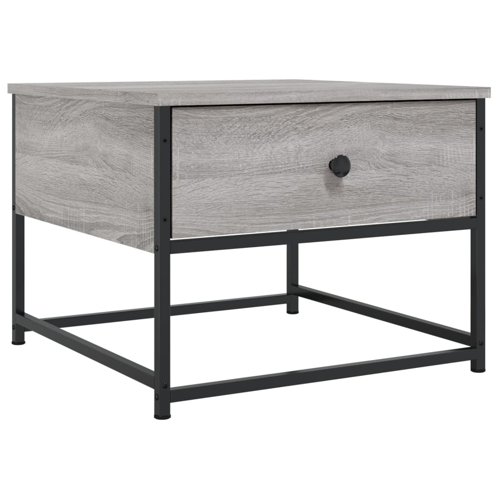 vidaXL Mesa de centro madera contrachapada gris Sonoma 51x51x40 cm