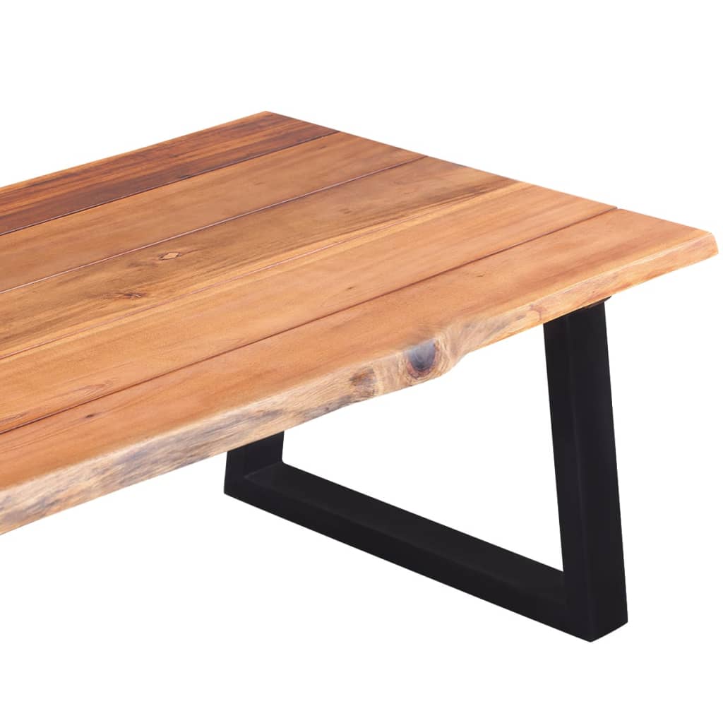 vidaXl Mesa de centro madera maciza de acacia 110x60x40 cm