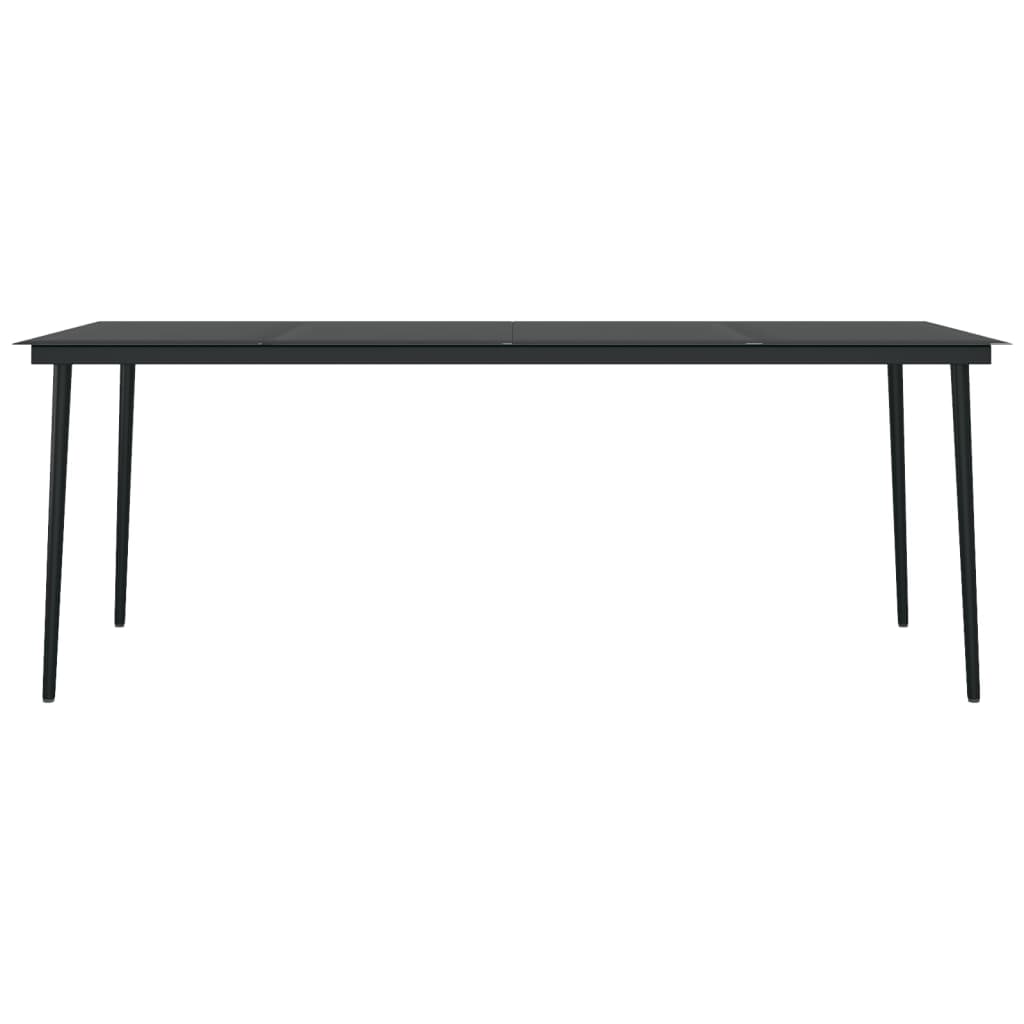 vidaXL Juego de comedor de jardín 9 piezas gris oscuro