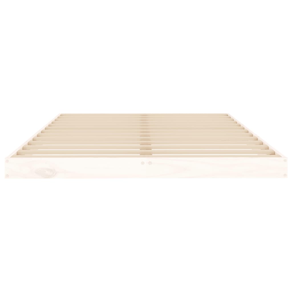 vidaXL Estructura de cama sin colchón madera de pino blanca 120x200 cm