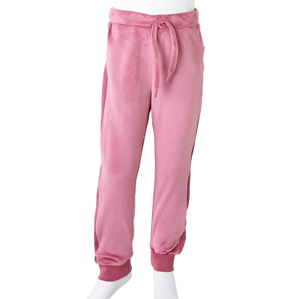 Pantalones de chándal infantiles color frambuesa 140