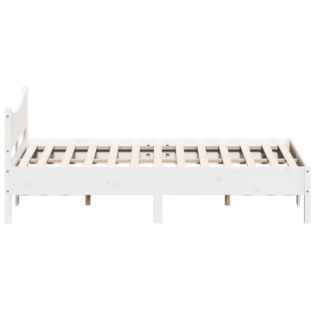 vidaXL Estructura de cama sin colchón madera de pino blanca 140x200 cm