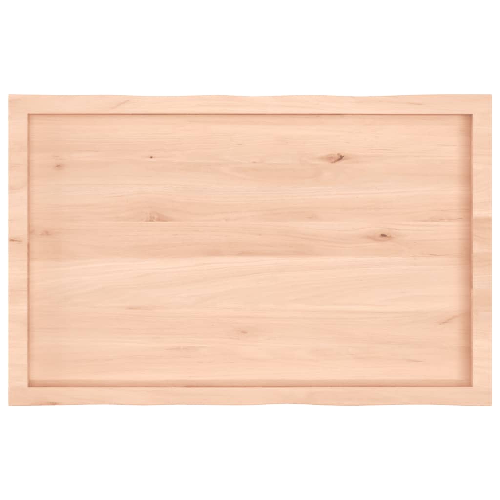 vidaXL Tablero de mesa madera maciza borde natural 100x60x(2-6) cm