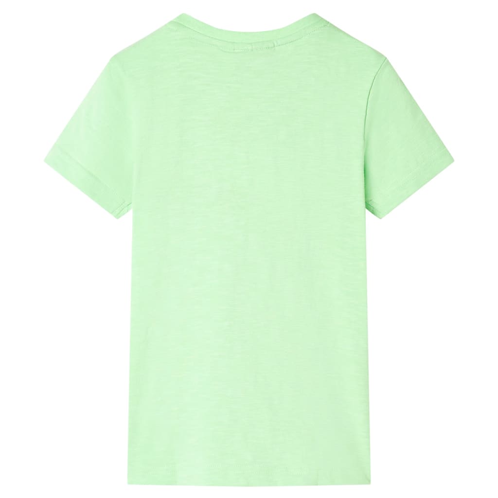 Camiseta infantil verde neón 128