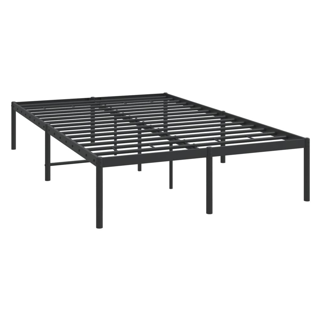 vidaXL Estructura de cama sin colchón metal negro 120x200 cm