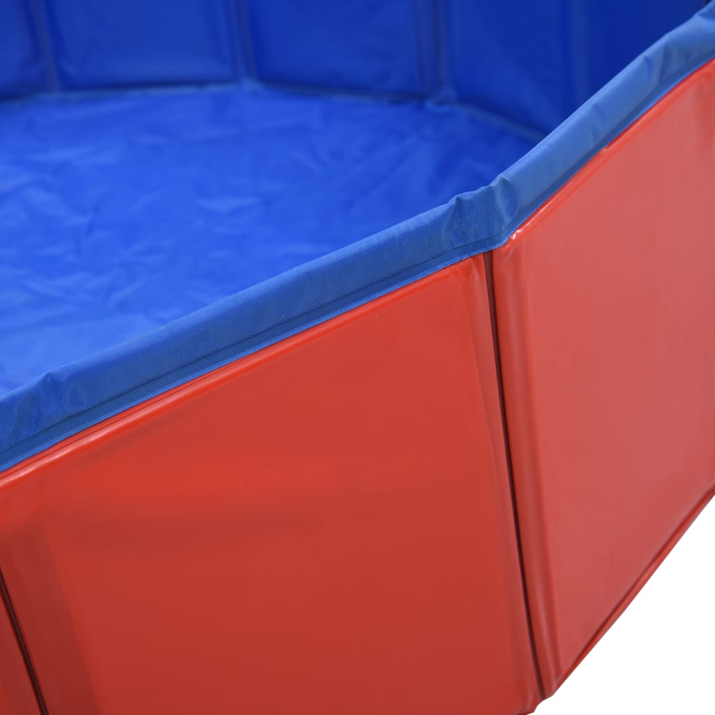 vidaXL Piscina para perros plegable PVC rojo 80x20 cm