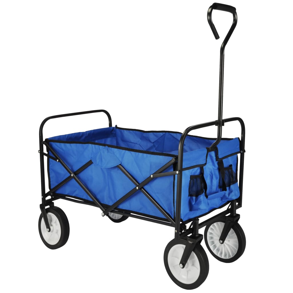 HI Carrito plegable azul 53,5x83x27 cm