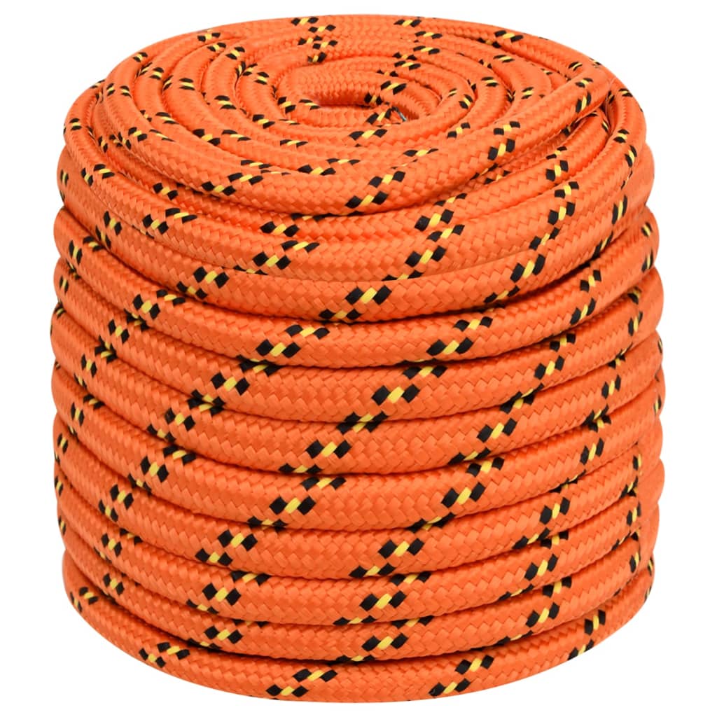 vidaXL Cuerda de barco polipropileno naranja 18 mm 25 m