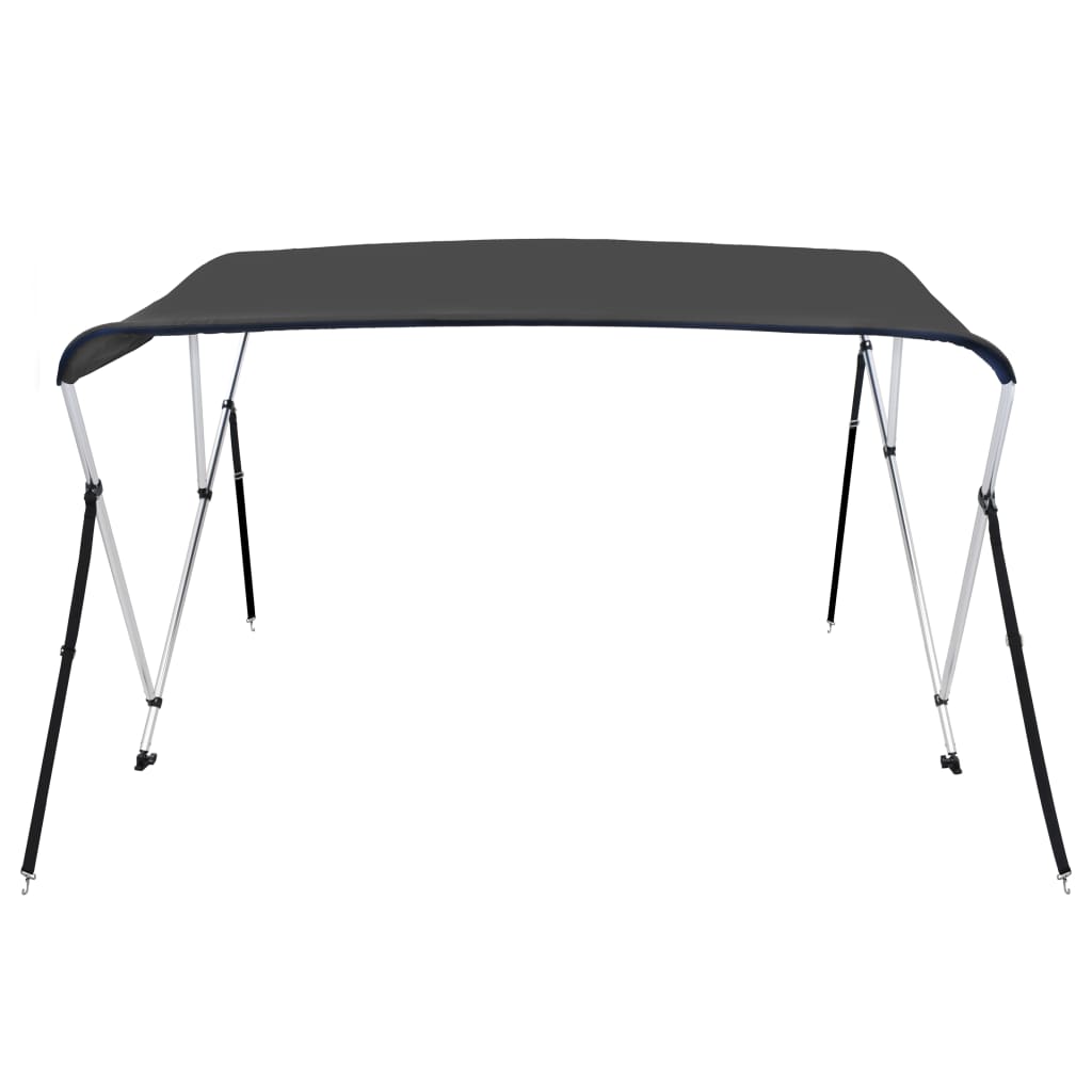 vidaXL Toldo Bimini de 3 arcos gris antracita 183x140x137 cm