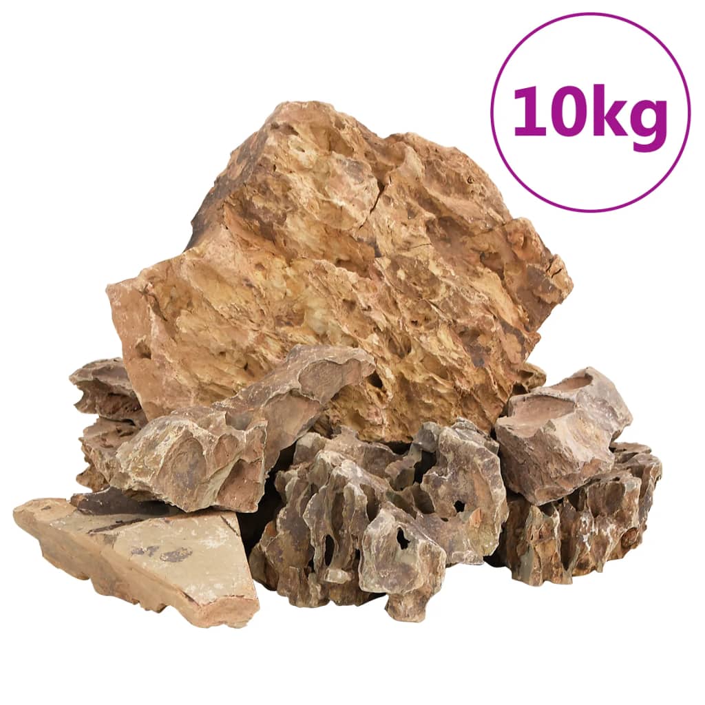 vidaXL Piedras de dragón marrón 10 kg 5-30 cm