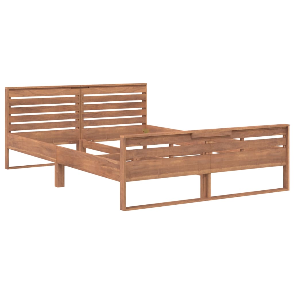 vidaXL Estructura de cama madera maciza de teca 140x200 cm