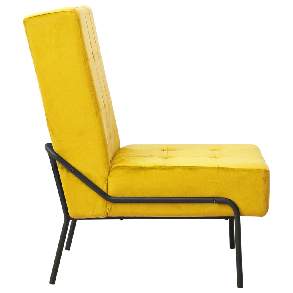 vidaXL Silla de relajación de terciopelo amarillo mostaza 65x79x87 cm