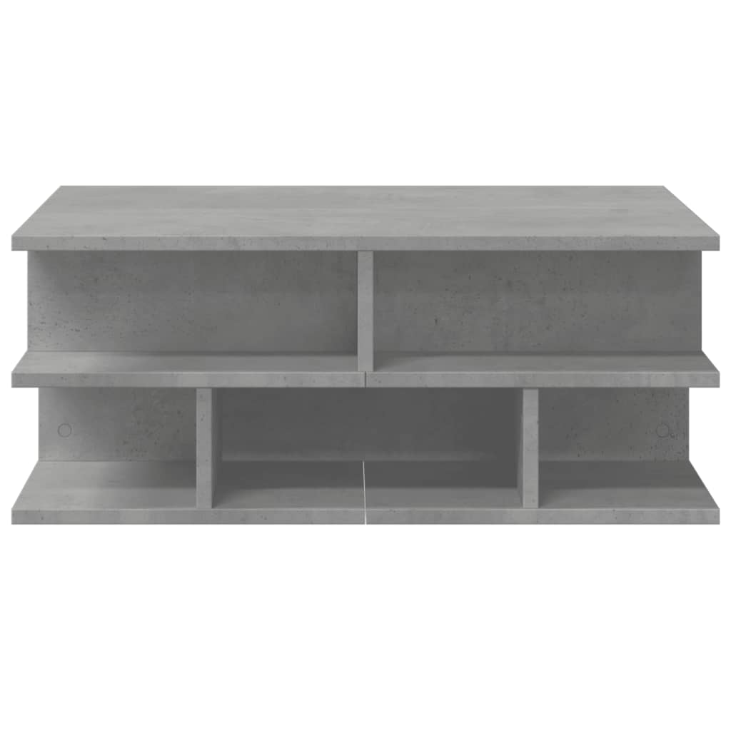 vidaXL Mesa de centro madera de ingeniería gris hormigón 70x70x29 cm