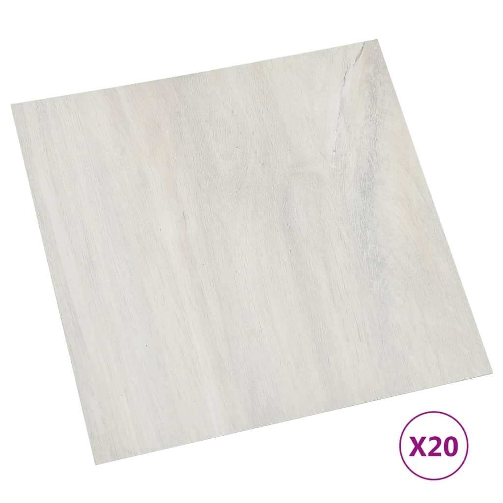 vidaXL Tarimas de suelo autoadhesivas 20 uds PVC crema 1,86 m²