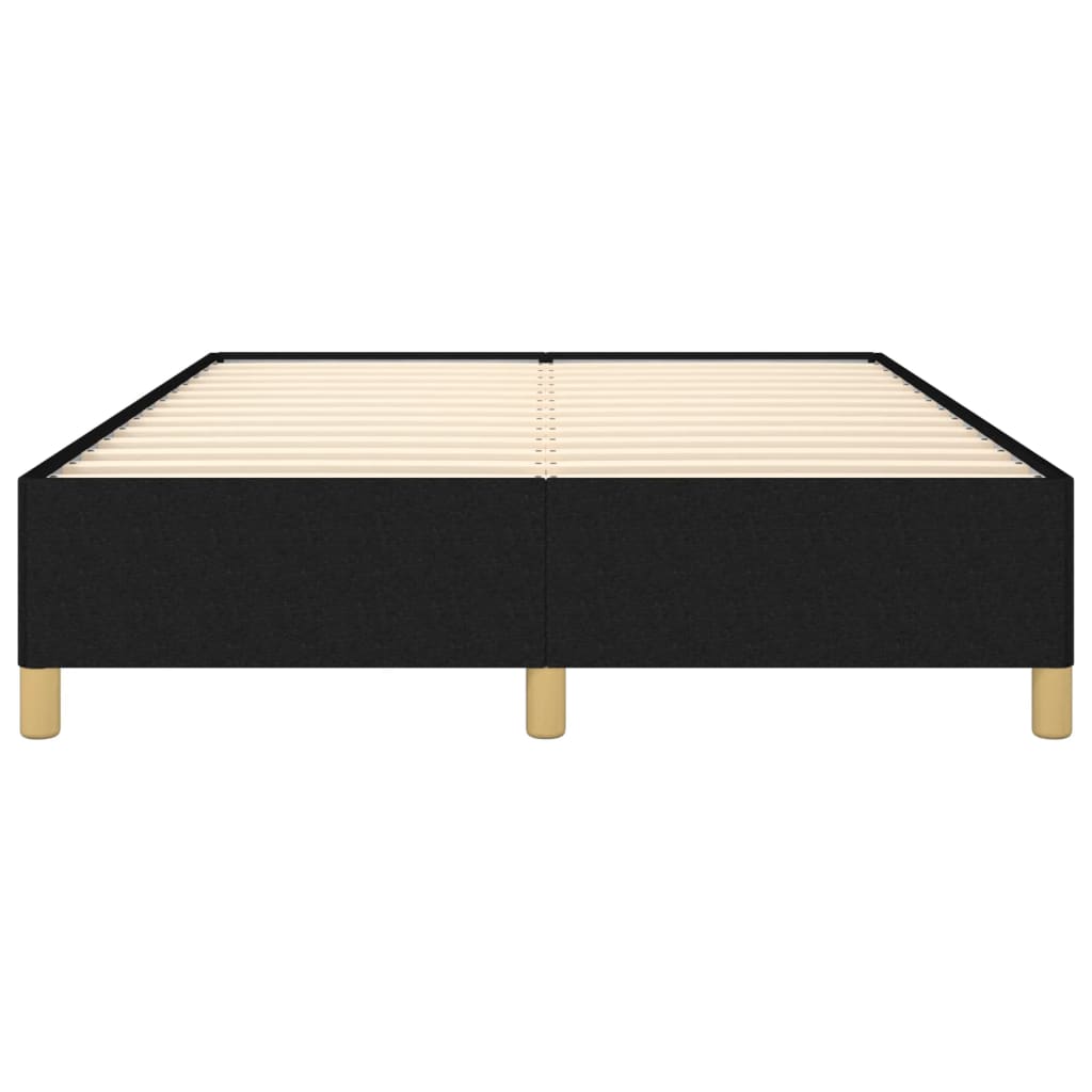 vidaXL Cama sin colchón tela negro 140x190 cm