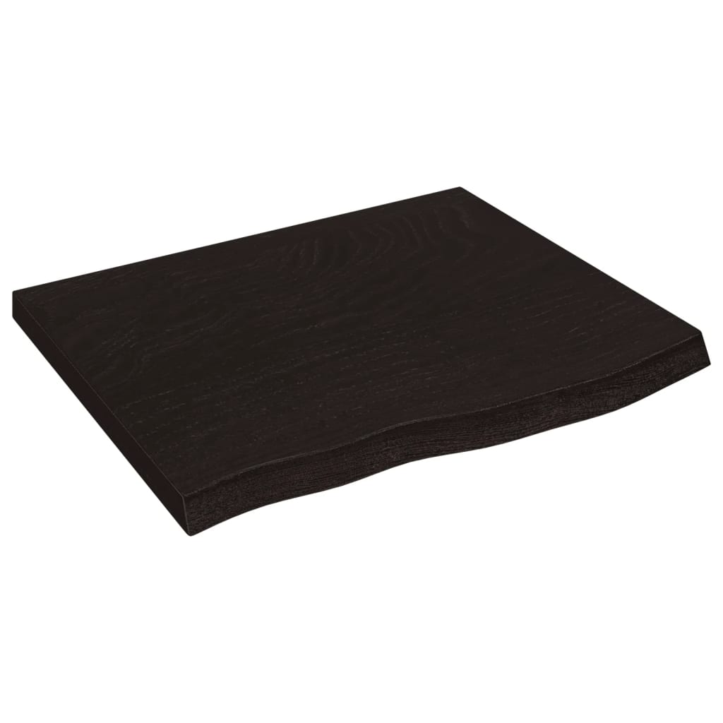 vidaXL Encimera de baño madera tratada marrón oscuro 60x60x(2-4) cm