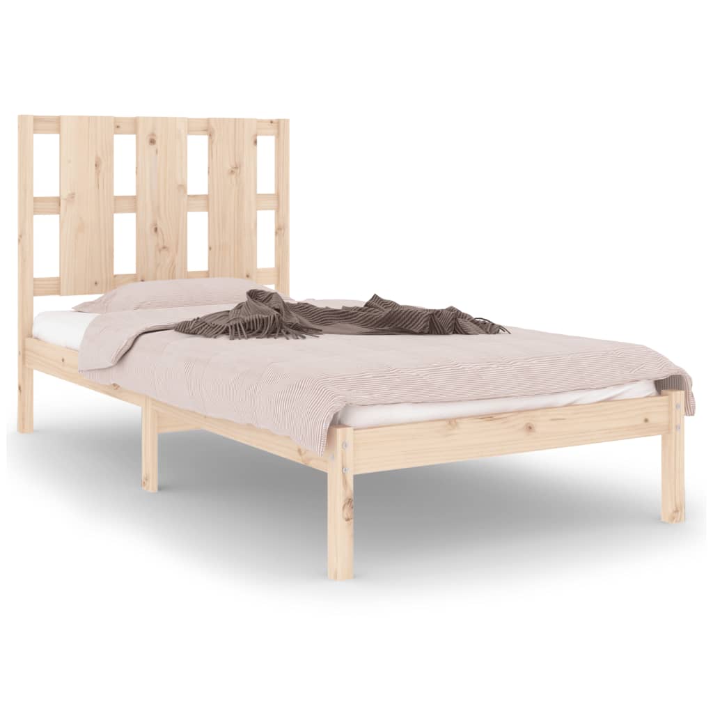 vidaXL Estructura de cama madera maciza de pino 90x200 cm