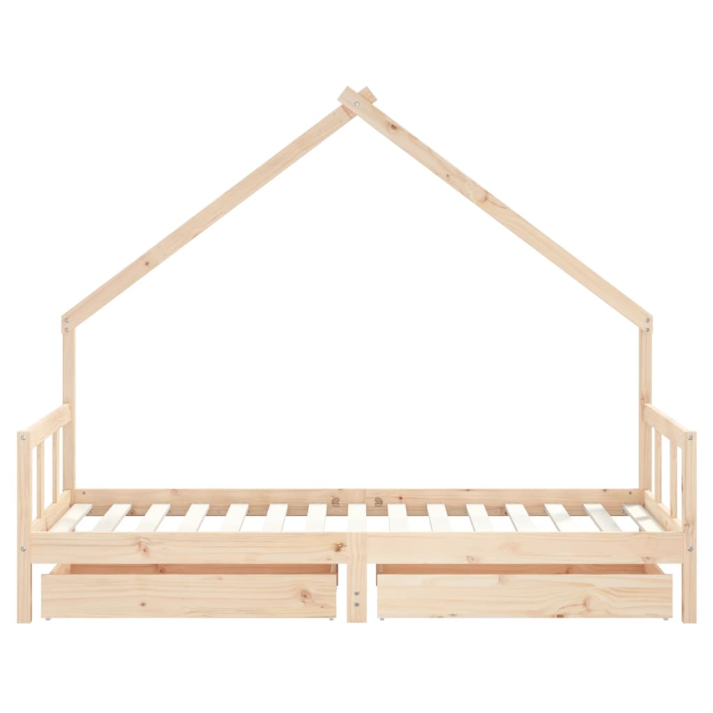 vidaXL Estructura de cama infantil con cajones madera pino 90x190 cm