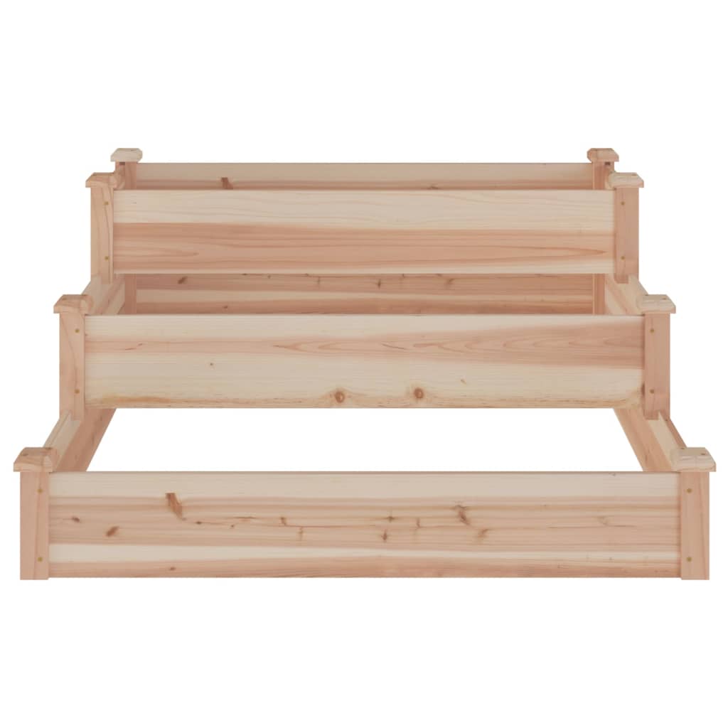 vidaXL Jardinera arriate madera maciza abeto 120x120x56 cm