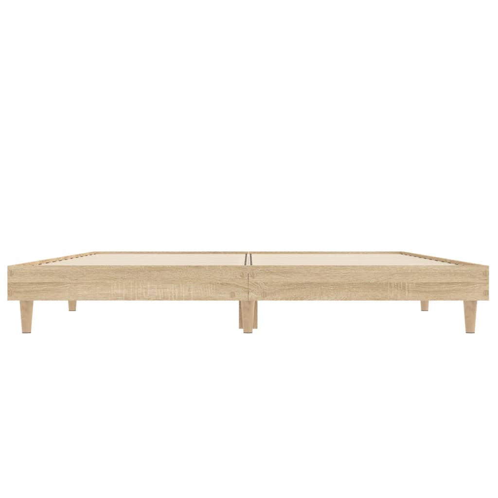 vidaXL Estructura de cama sin colchón madera roble Sonoma 140x190 cm