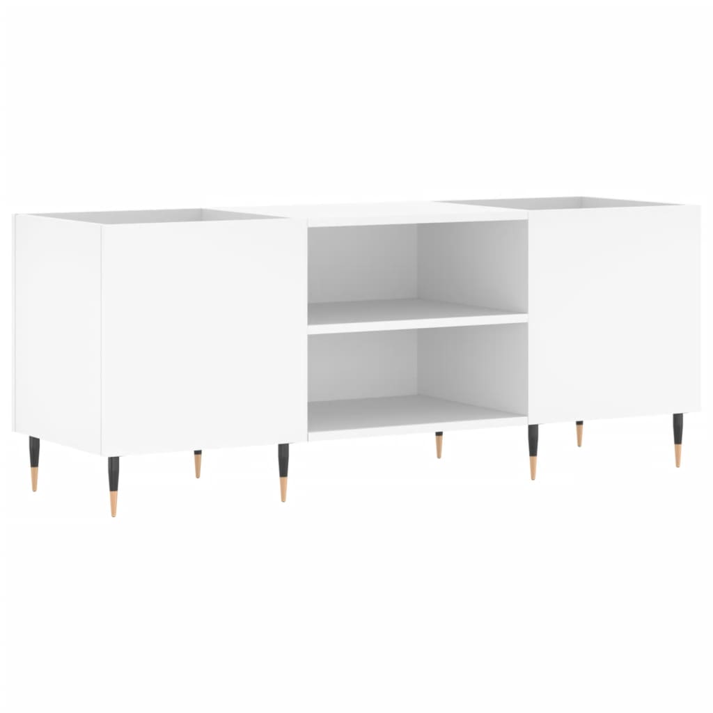 vidaXL Mueble para discos madera contrachapada blanco 121x38x48 cm