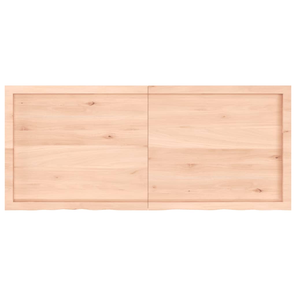 vidaXL Encimera de baño madera maciza sin tratar 140x60x(2-4) cm