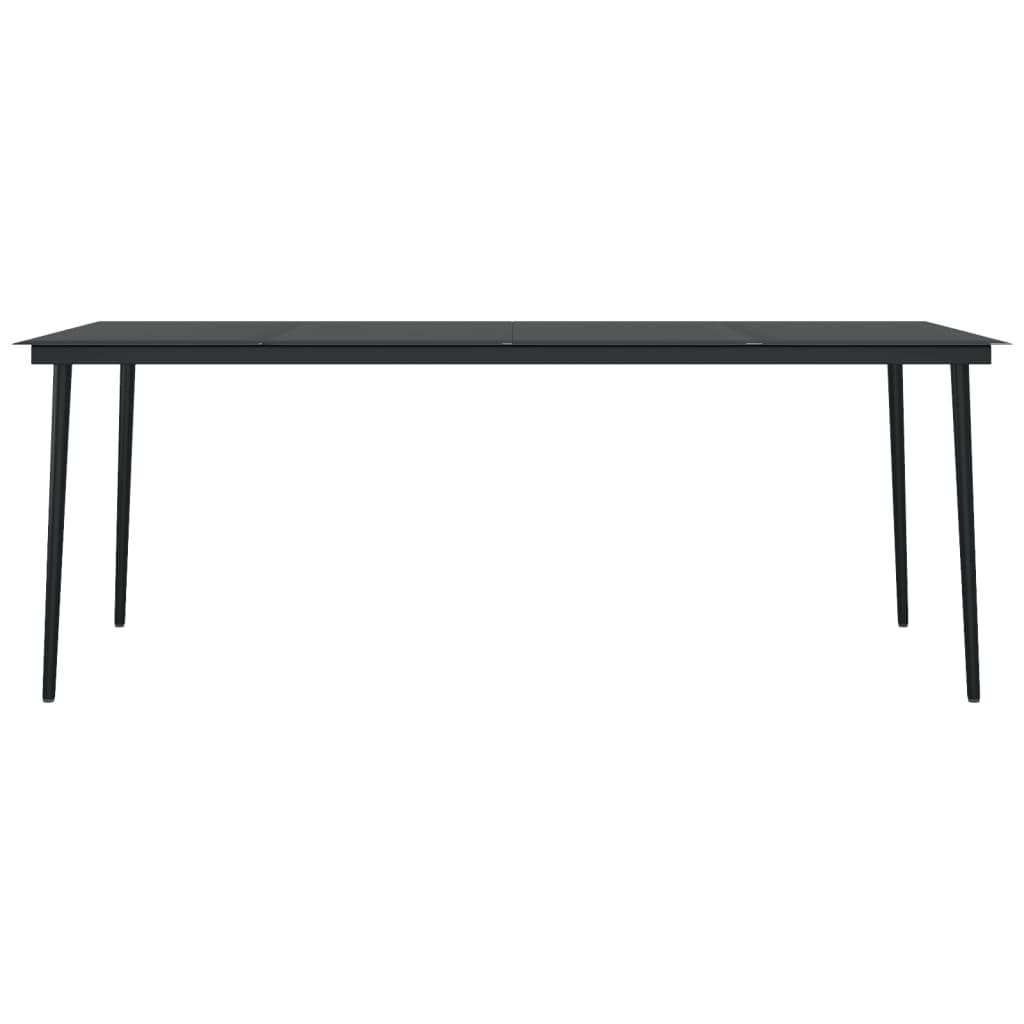 vidaXL Juego de comedor de jardín 9 piezas gris antracita