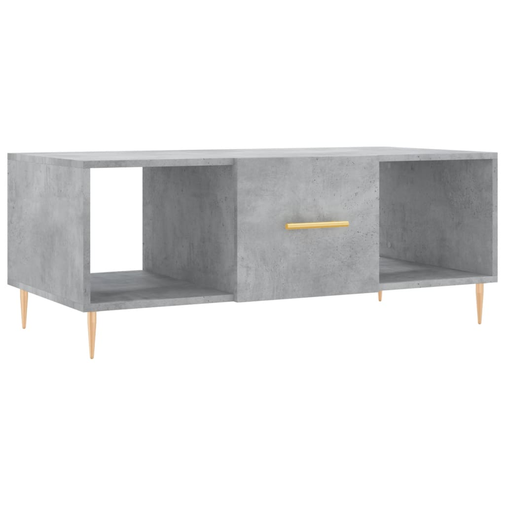 vidaXL Mesa de centro madera contrachapada gris hormigón 102x50x40 cm