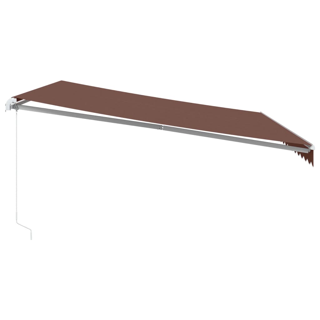 vidaXL Toldo retráctil manual marrón 450x300 cm