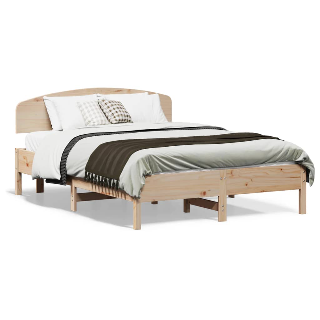 vidaXL Estructura de cama sin colchón madera maciza de pino 120x190 cm