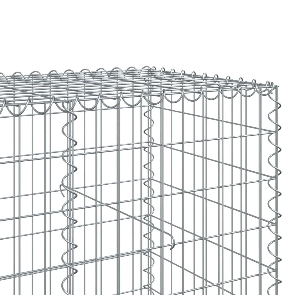 vidaXL Cesta gaviones con cubierta hierro galvanizado 1150x100x100 cm