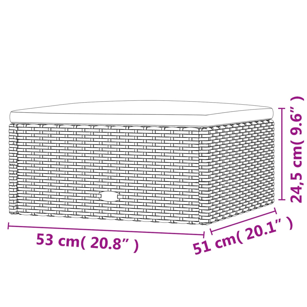 vidaXL Set muebles de jardín 6 piezas y cojines ratán sintético negro