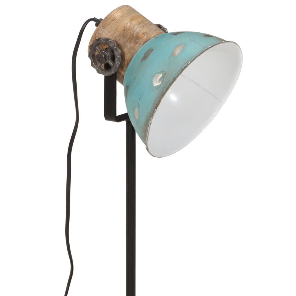 vidaXL Lámpara de escritorio azul desgastado 25 W E27 17x17x50 cm