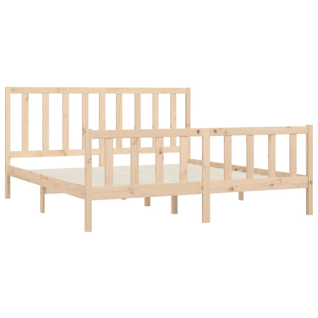 vidaXL Estructura de cama de madera maciza 200x200 cm